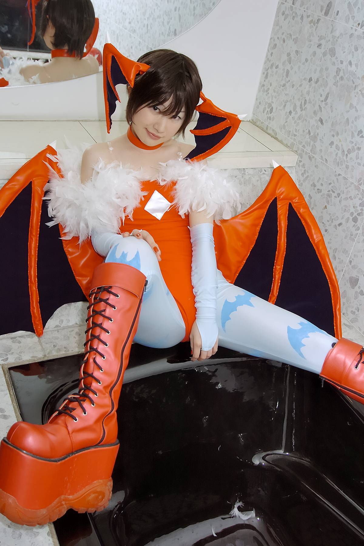 [Cosplay] 2013.04.08 Hot Lilith and Morrigan sexy Cosplay